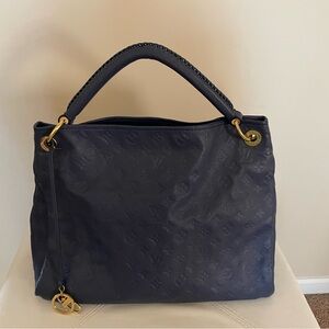 Elegant Navy Blue Designer Tote Bag